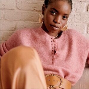 Sézane Leon pink jumper